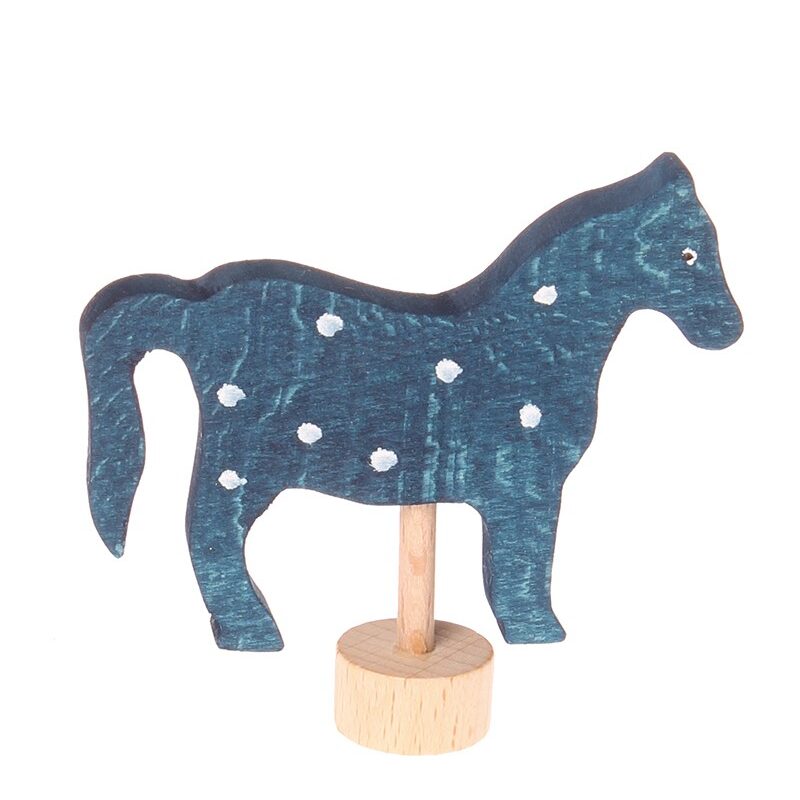 Steckfigur Pferd blau - von Grimm's